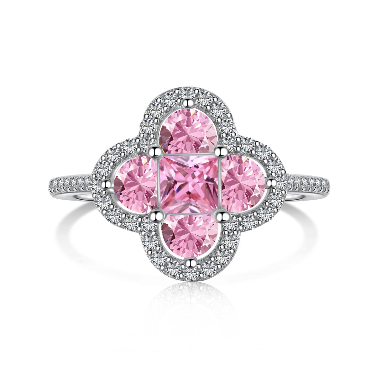 [Rose Tomorrow]Luxurious Eternity Flower Shape Banquet Ring