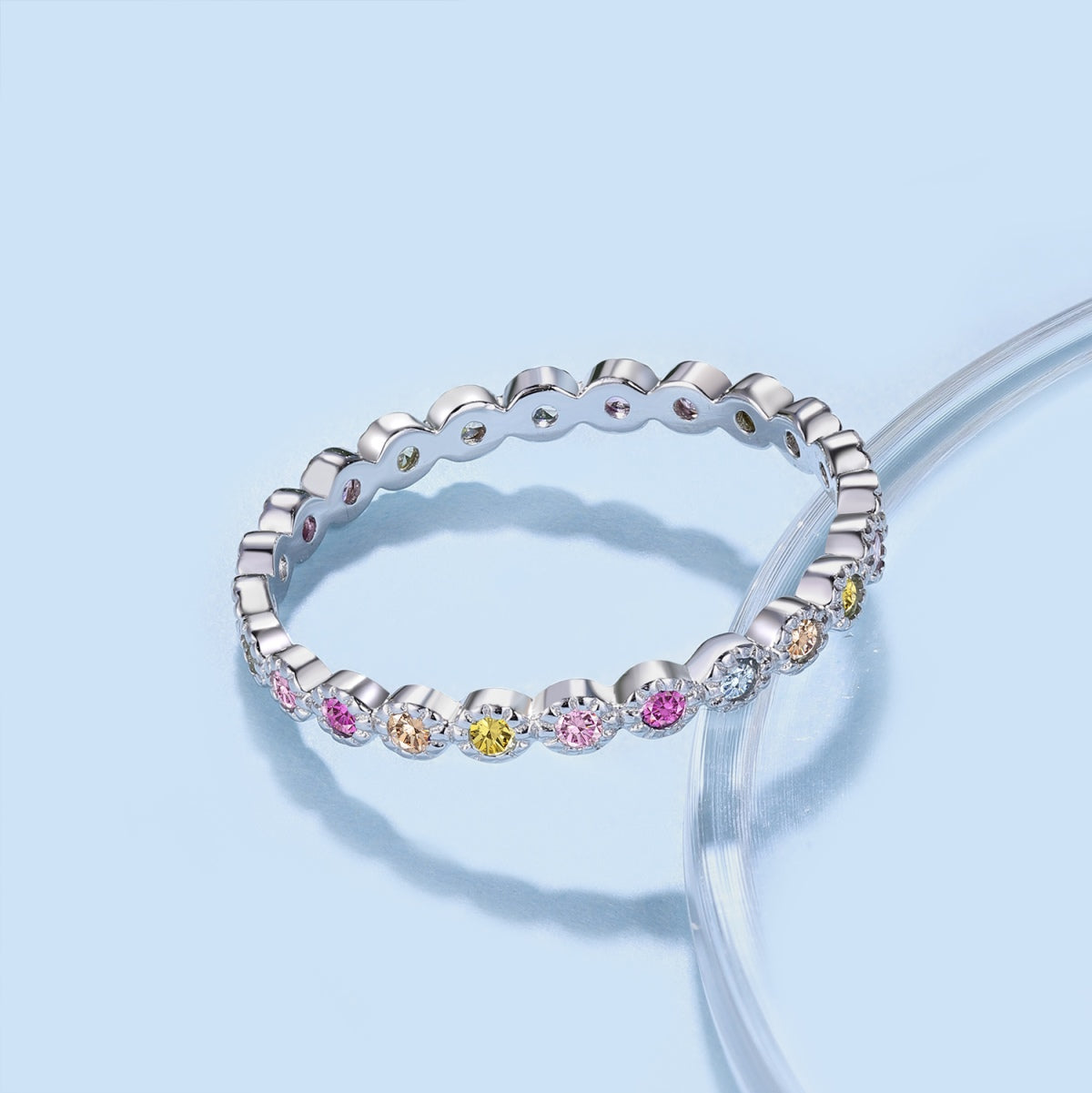 [Rose Tomorrow]Radiant Sparkling Round Cut Daily Ring