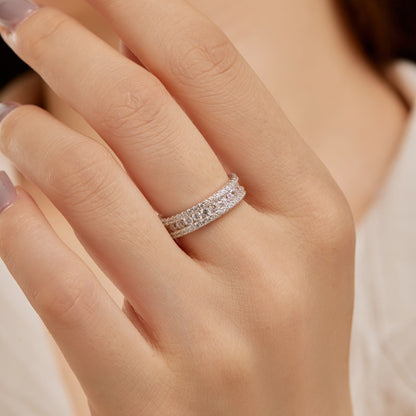 [Rose Tomorrow]Delicate Colorful Round Cut Daily Ring