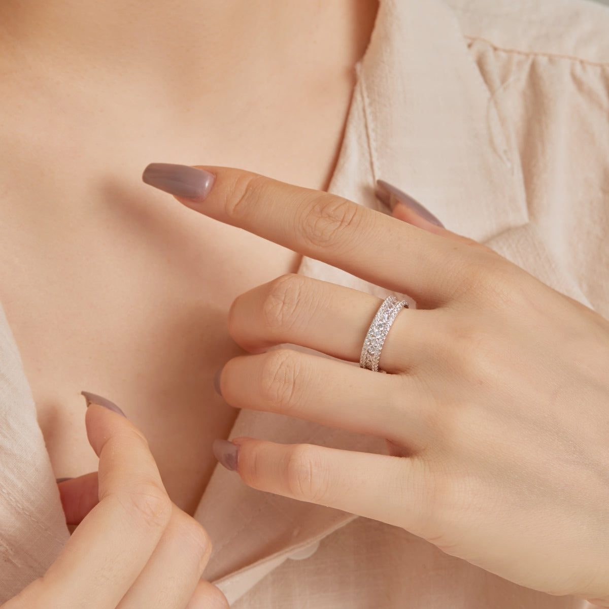 [Rose Tomorrow]Delicate Colorful Round Cut Daily Ring