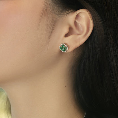 [Rose Tomorrow]Four-Leaf Clover Exquisite Earrings