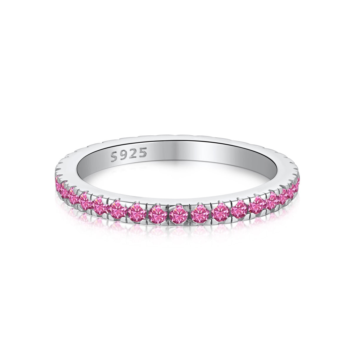 [Rose Tomorrow]Delicate Sparkling Round Cut Daily Ring