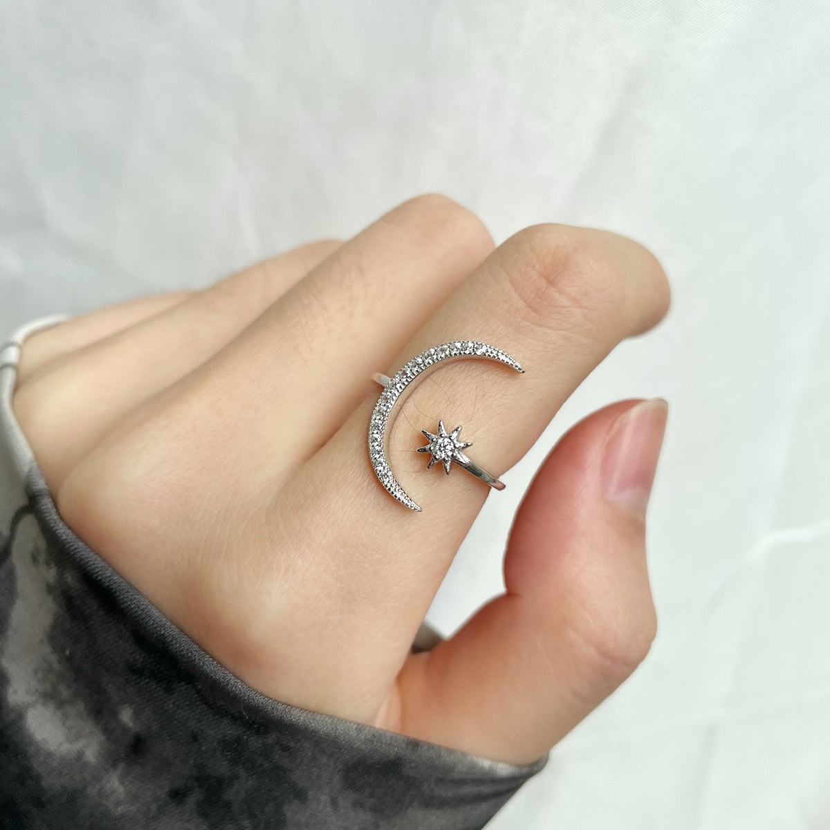 [Rose Tomorrow]Eternity Moon & Star Ring