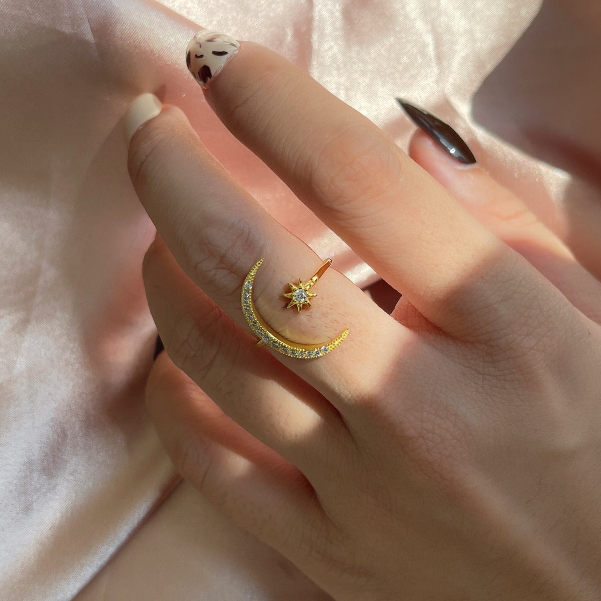 [Rose Tomorrow]Eternity Moon & Star Ring