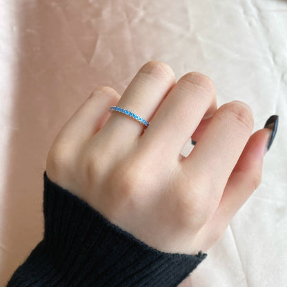 [Rose Tomorrow]Delicate Sparkling Round Cut Daily Ring