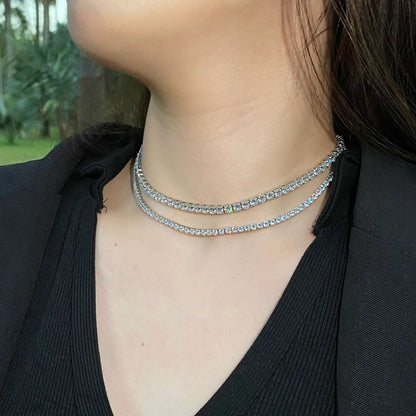 [Rose Tomorrow]Elegant Tennis Chain Necklace