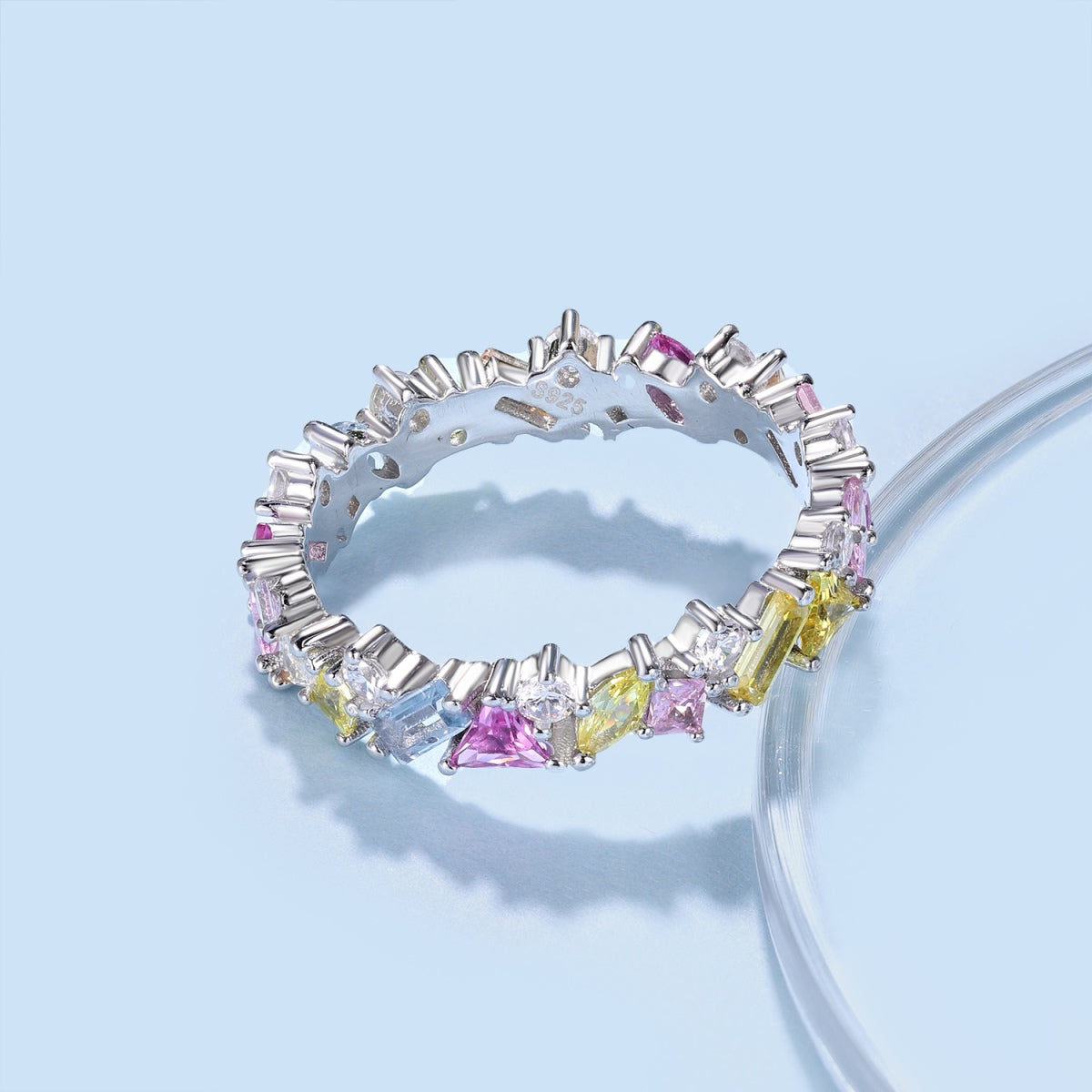 [Rose Tomorrow]Dazzling Polychromatic Multi cut Daily Ring