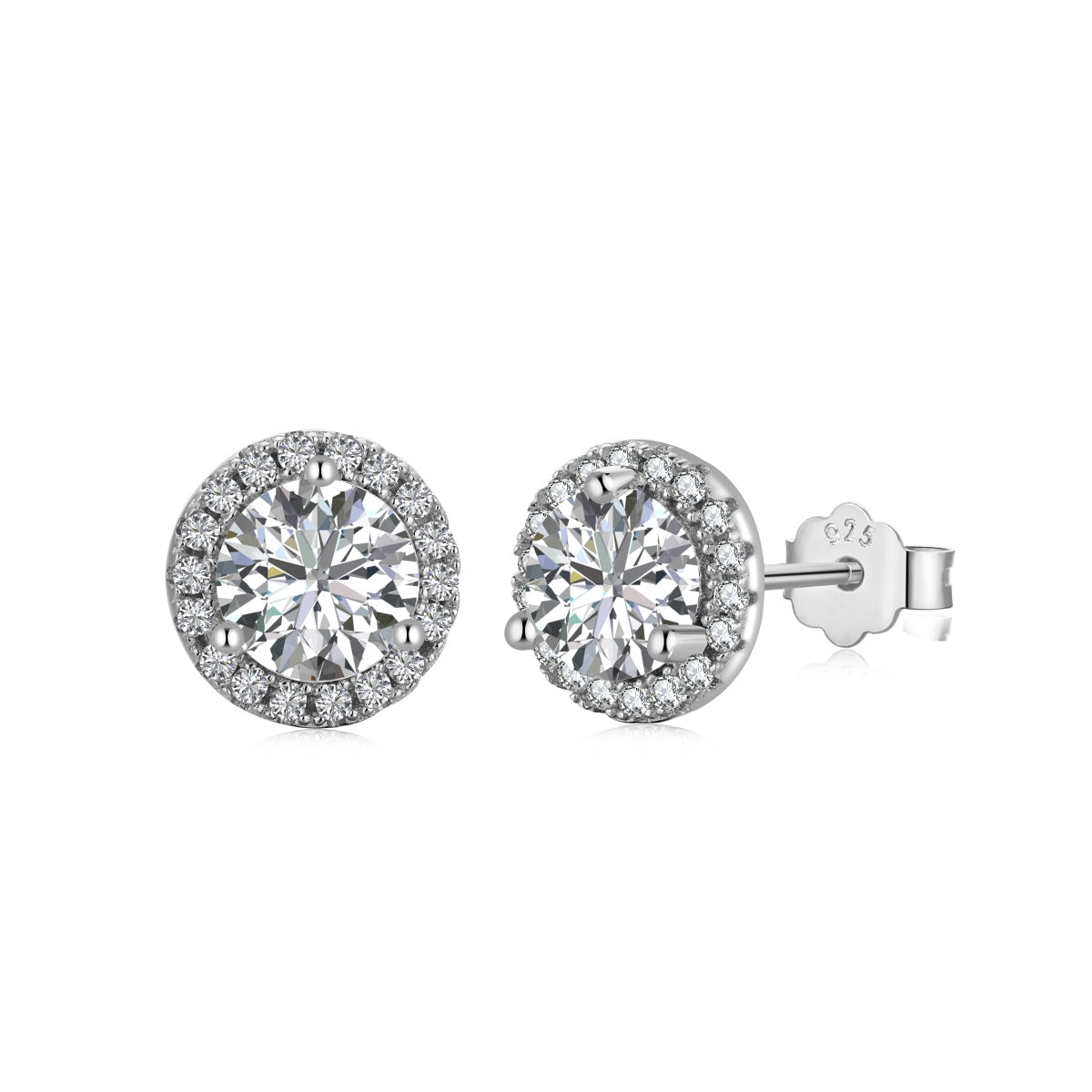 [Rose Tomorrow]Classic Princess Round Shape Earrings