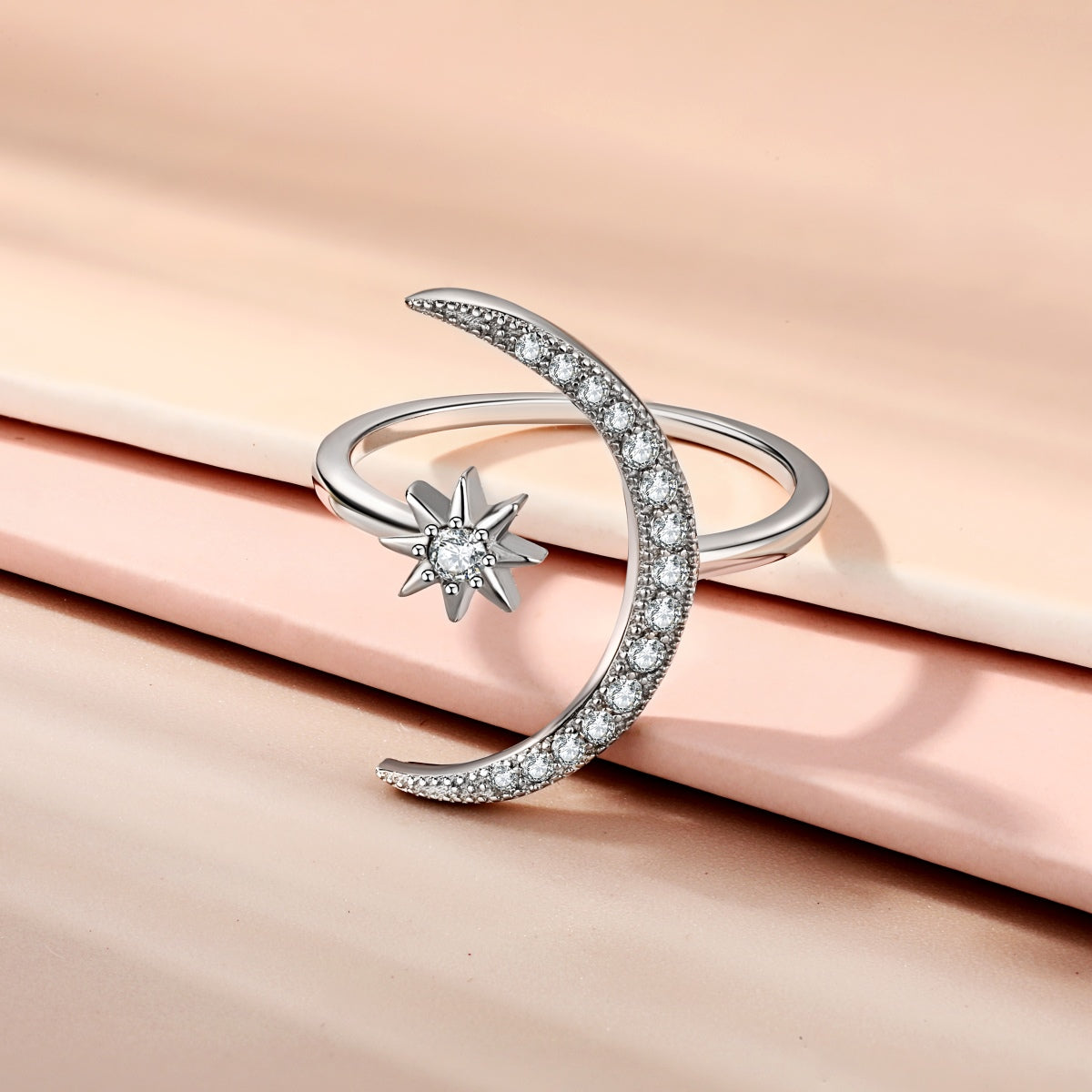 [Rose Tomorrow]Eternity Moon & Star Ring