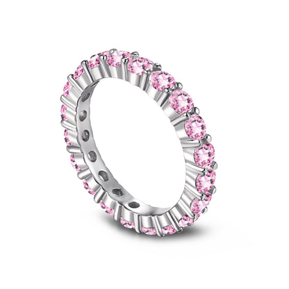 [Rose Tomorrow]Sparkling Round Cut Tennis Ring