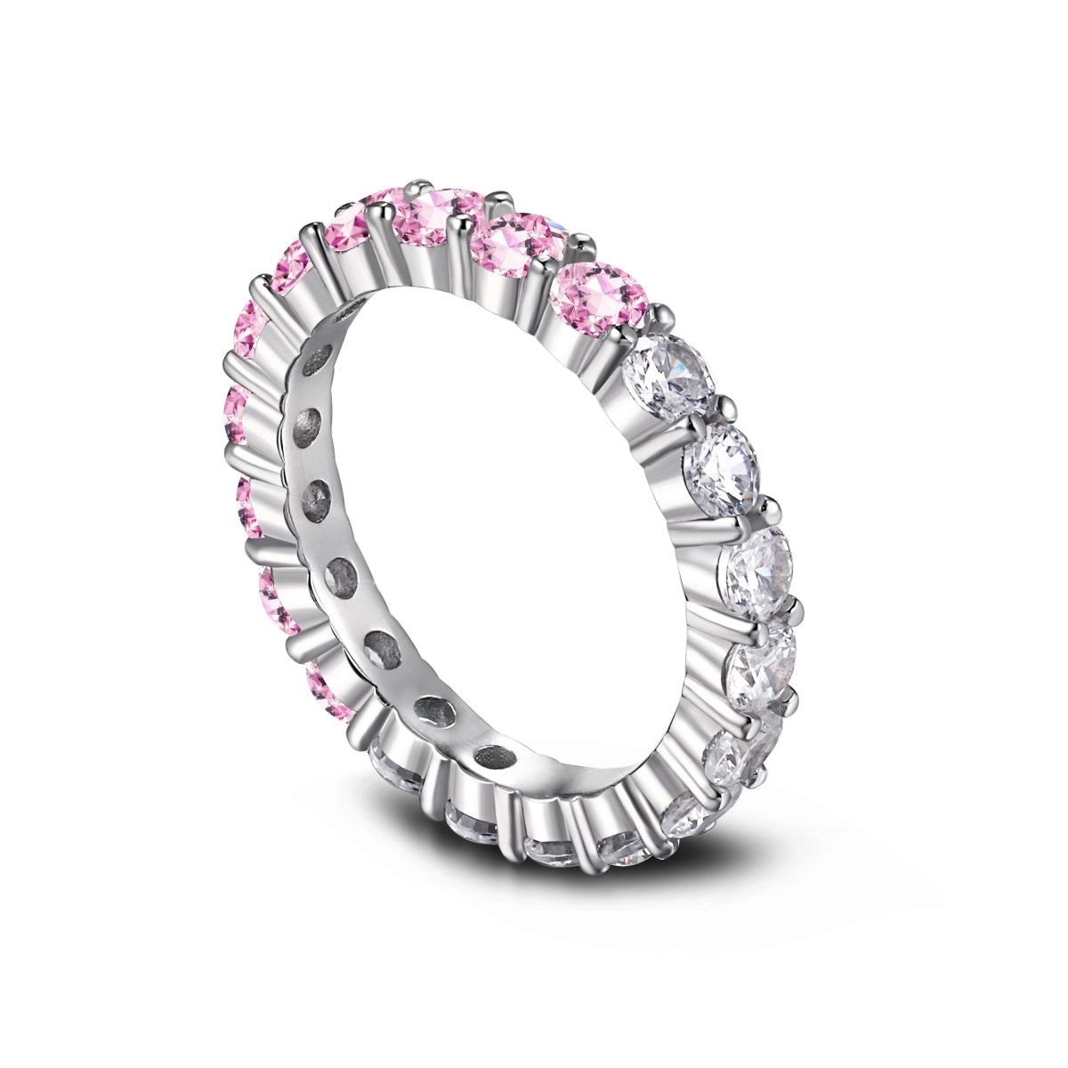 [Rose Tomorrow]Sparkling Round Cut Tennis Ring