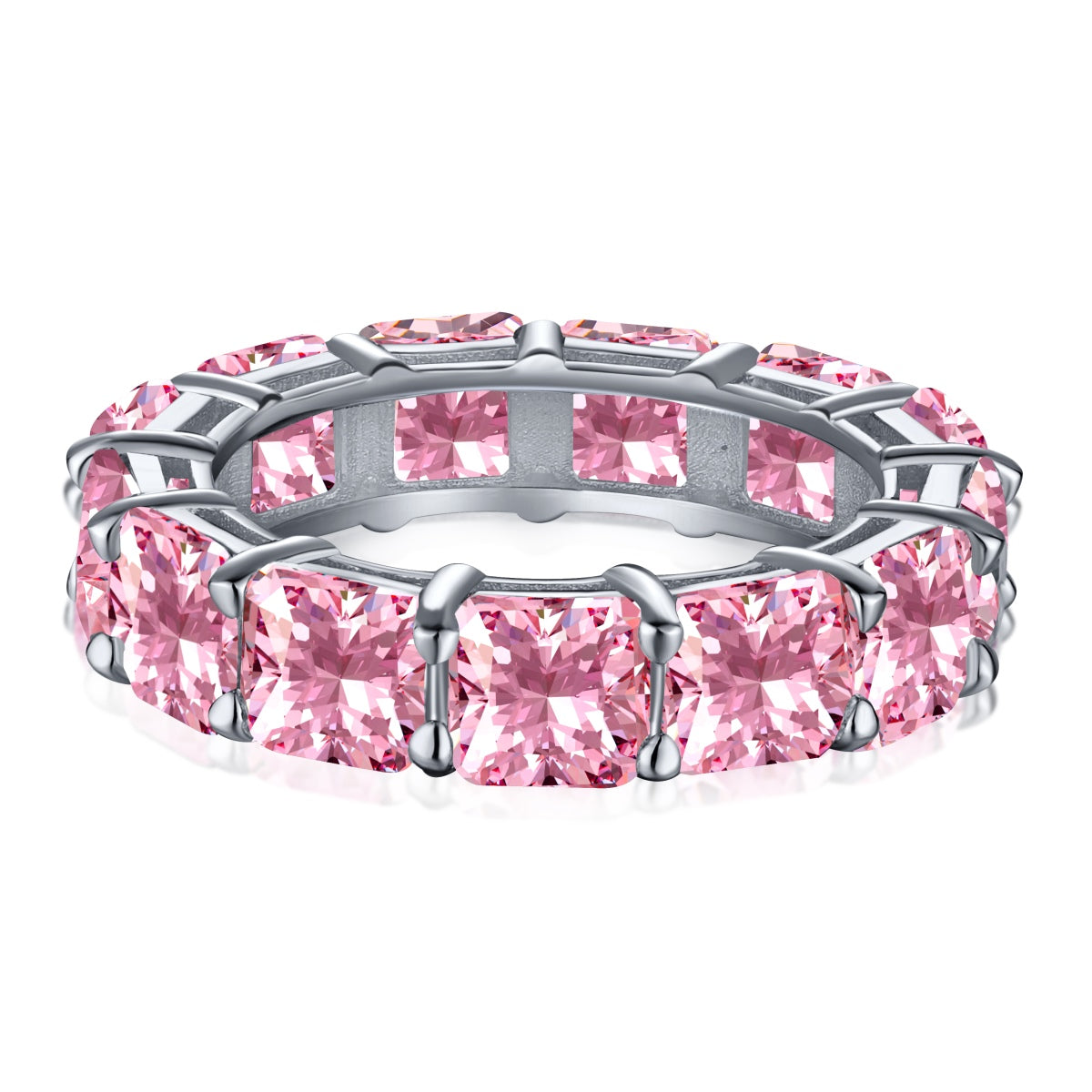 [Rose Tomorrow]Elegant Princess Cut Tennis Ring