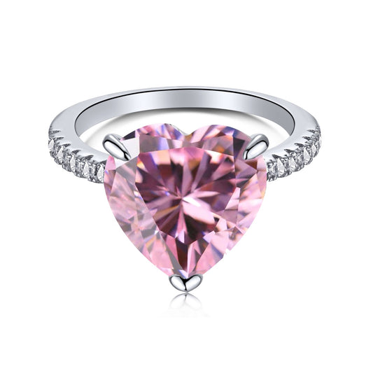 [Rose Tomorrow]6.0 Carat Luxurious Sparkling Romantic Heart Cut Lover Ring