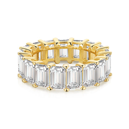 [Rose Tomorrow]0.75 Carat Elegant Emerald Cut Tennis Ring