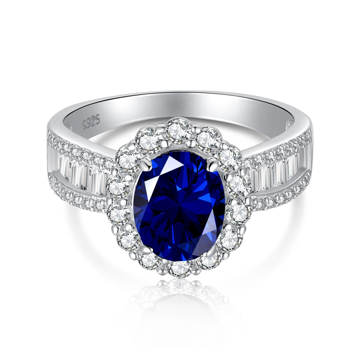 [Rose Tomorrow]1.5 Carat Dazzling Charming Oval Cut Banquet Ring