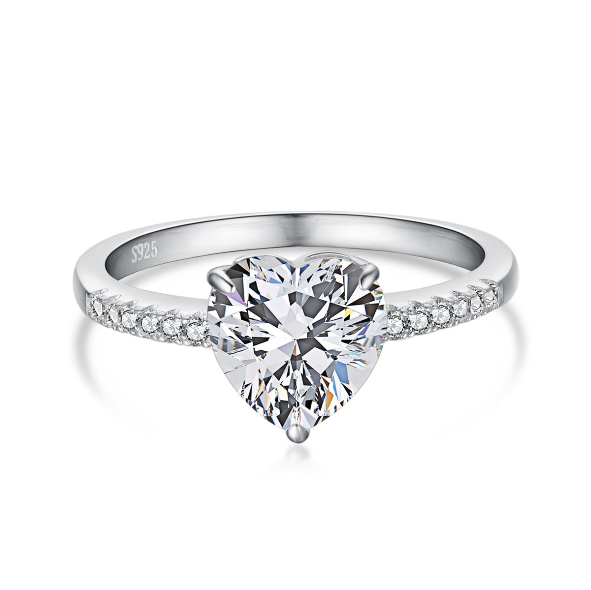 [Rose Tomorrow]2.0 Carat Dazzling Lustrous Heart Cut Lover Ring