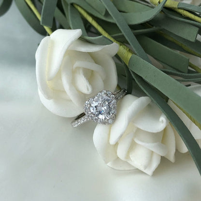 [Rose Tomorrow]Eternity Splashy Romantic Heart Shape Lover Ring