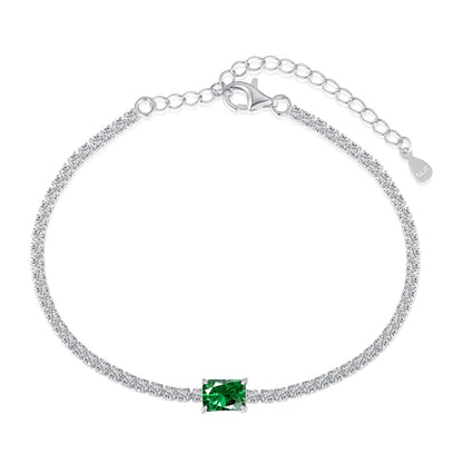 [Rose Tomorrow]1.0 Carat Unique Emerald Cut Banquet Bracelet