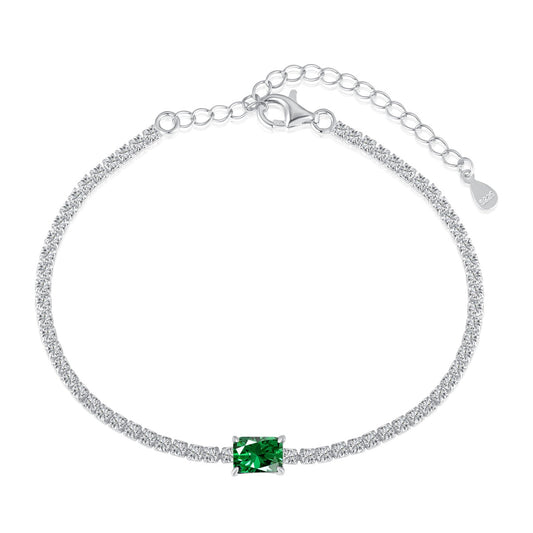 [Rose Tomorrow]1.0 Carat Unique Emerald Cut Banquet Bracelet