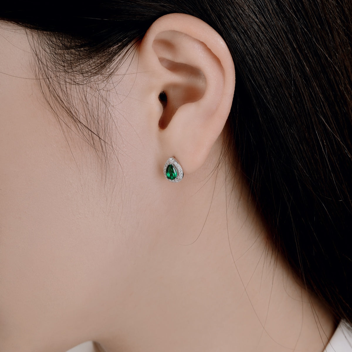 [Rose Tomorrow]Luxurious Water Drop Shape Earrings