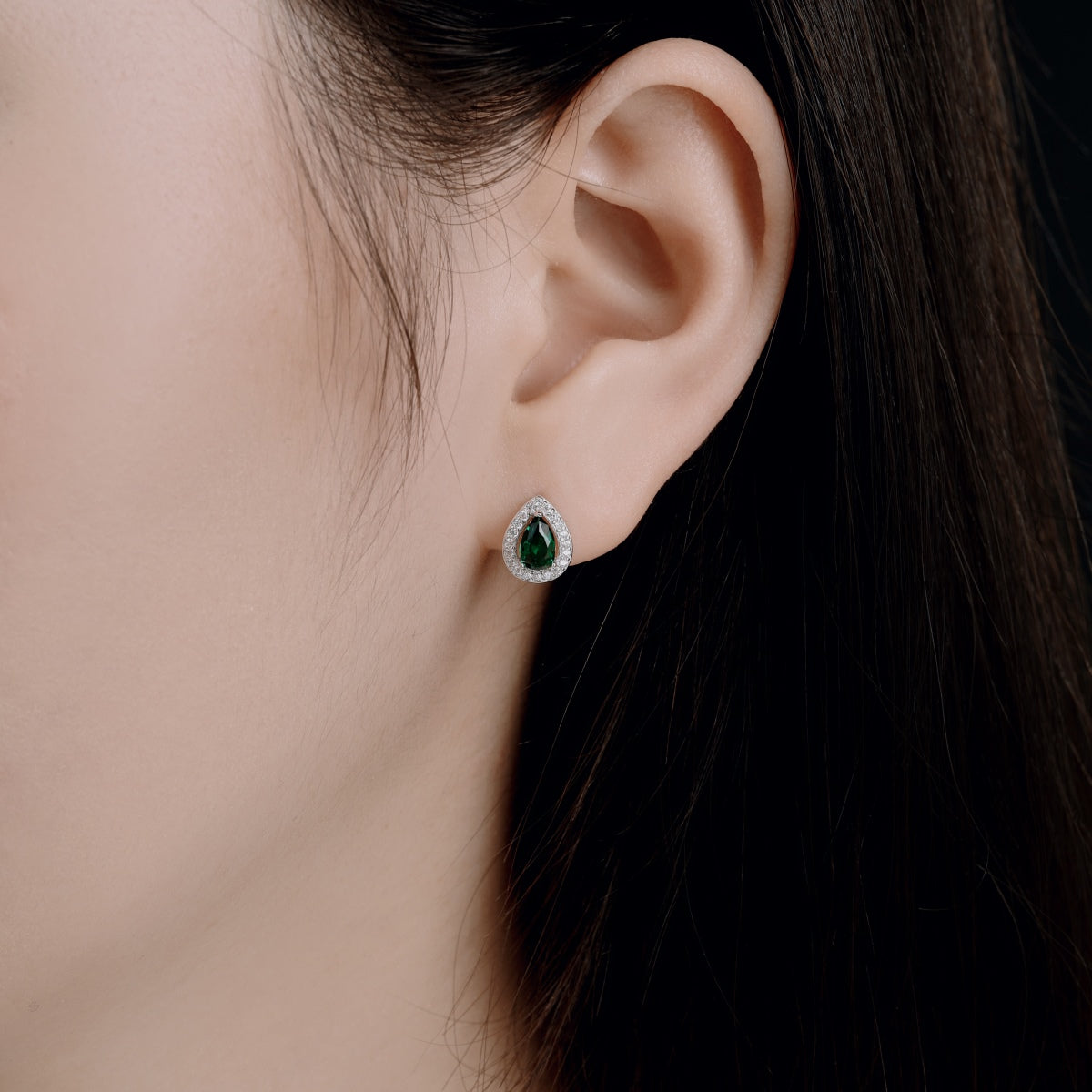 [Rose Tomorrow]Luxurious Water Drop Shape Earrings