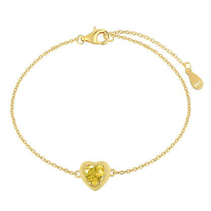 [Rose Tomorrow]Sparkling Romantic Heart Shape Lover Bracelet