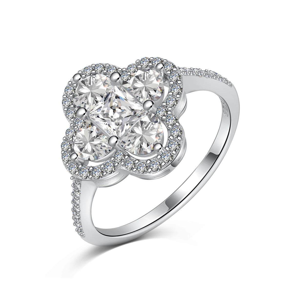 [Rose Tomorrow]Luxurious Eternity Flower Shape Banquet Ring