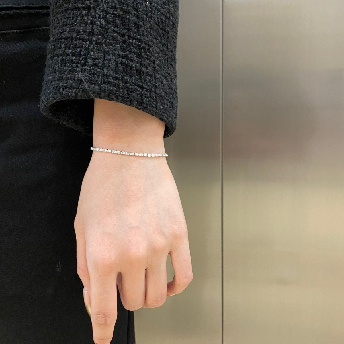 [Rose Tomorrow]Elegant Emerald Cut Daily Bracelet