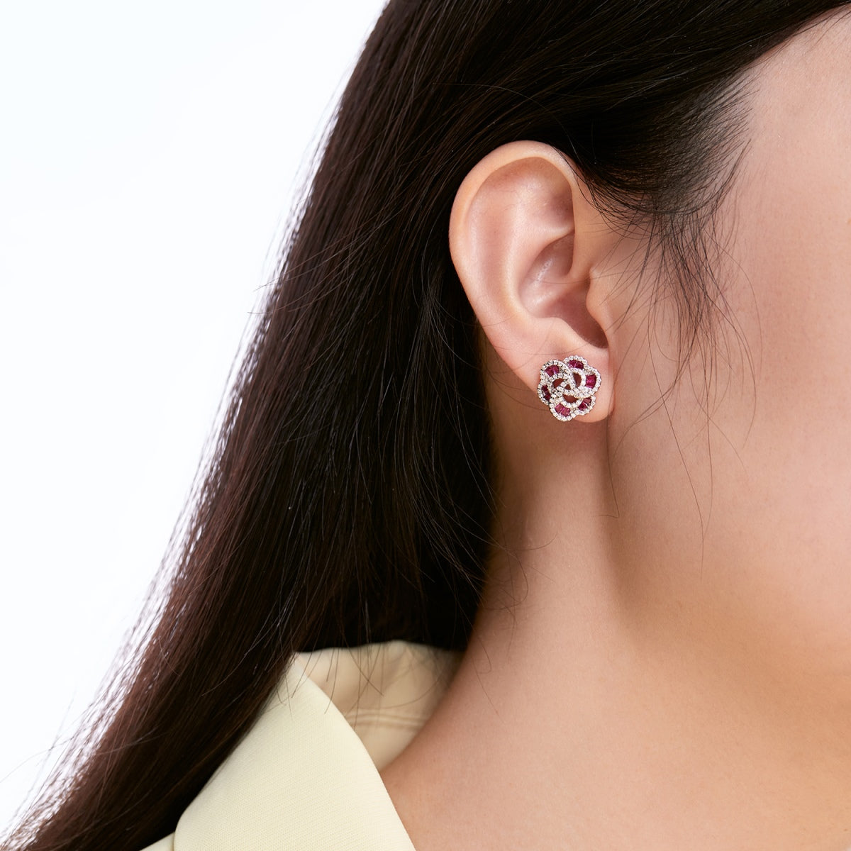 [Rose Tomorrow]Exquisite Flower Shape Daily Earrings