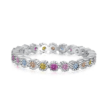 [Rose Tomorrow]Exquisite Colorful Round Cut Party Ring