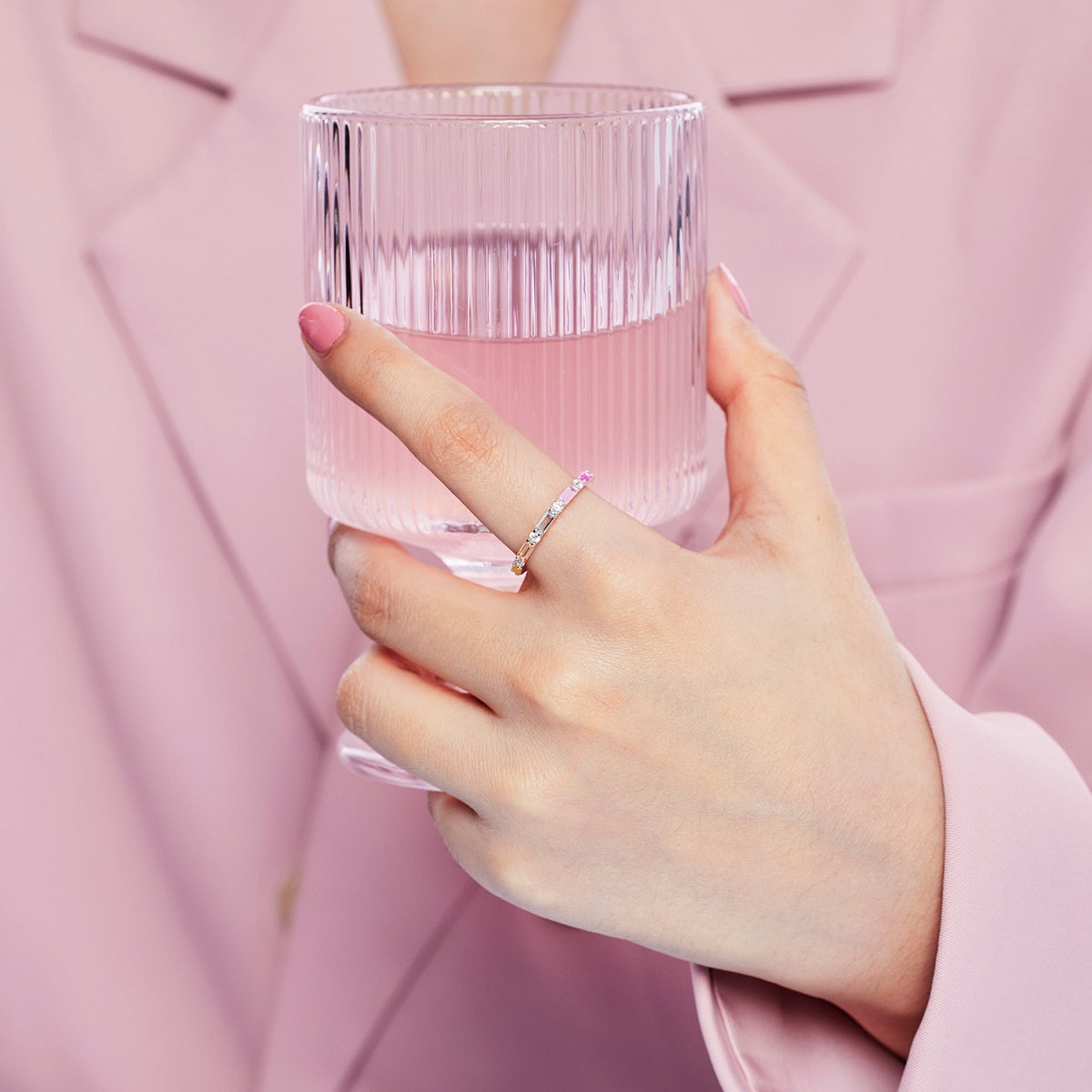 [Rose Tomorrow]Lively In Shades Elegant Radiant Cut Daily Ring