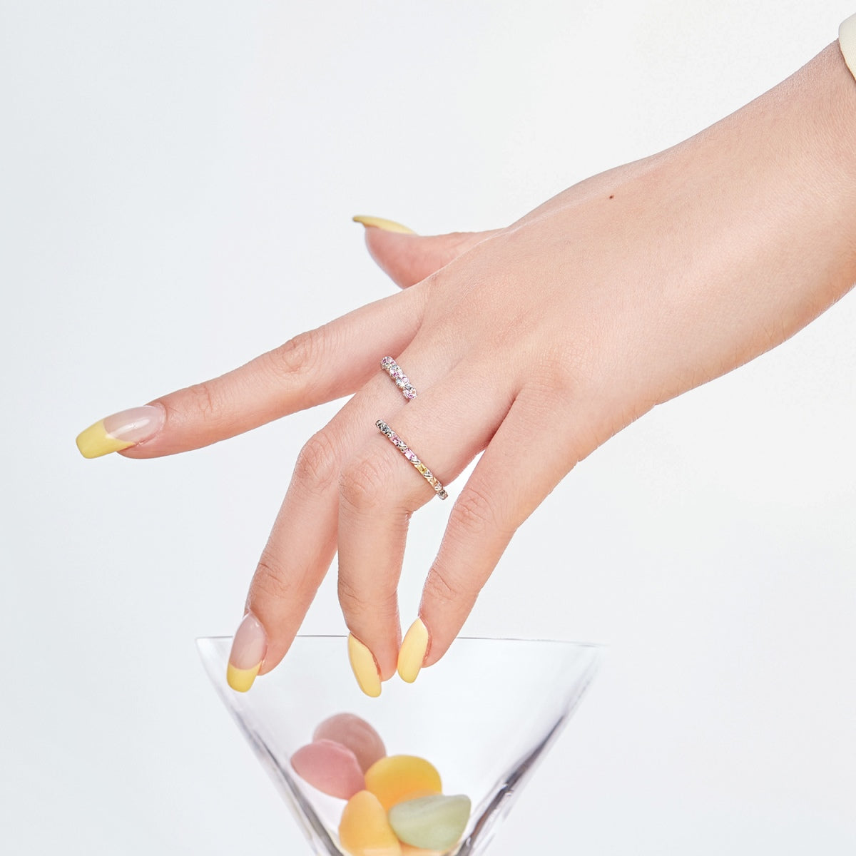 [Rose Tomorrow]Dainty Ebullient Round Cut Daily Ring