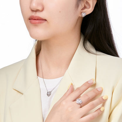 [Rose Tomorrow]Delicate Ebullient Heart Shape Wedding Ring