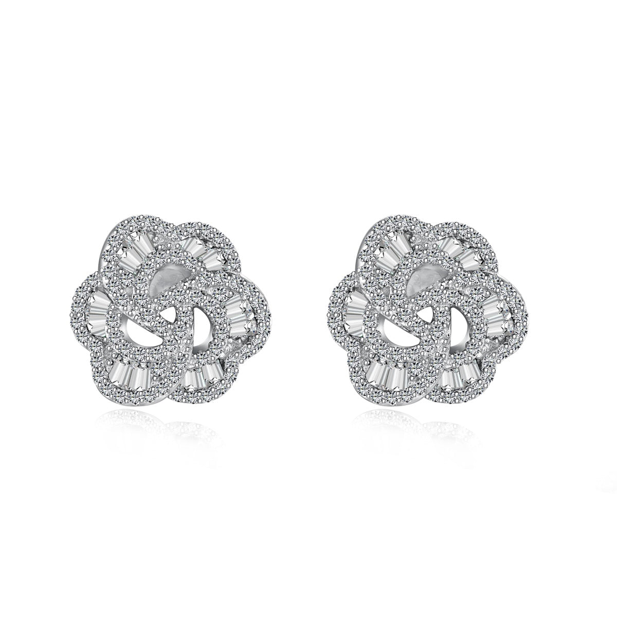 [Rose Tomorrow]Exquisite Flower Shape Daily Earrings