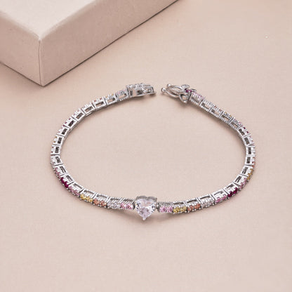 [Rose Tomorrow]Delicate Romantic Heart Shape Lover Bracelet