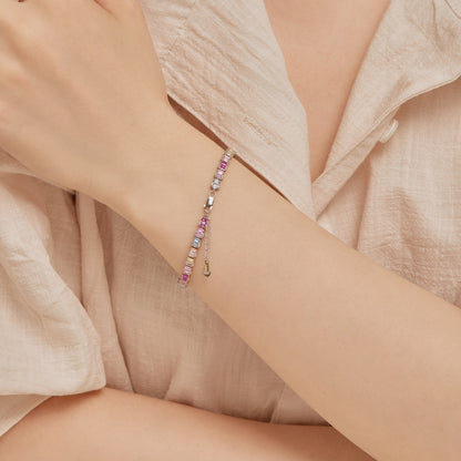 [Rose Tomorrow]Delicate Colorful Emerald Cut Party Bracelet