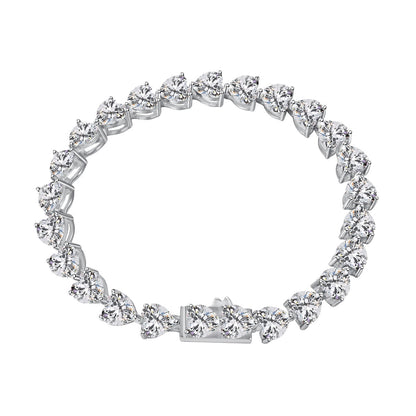 [Rose Tomorrow]0.75 Carat Elegant Romantic Heart Shape Lover Bracelet