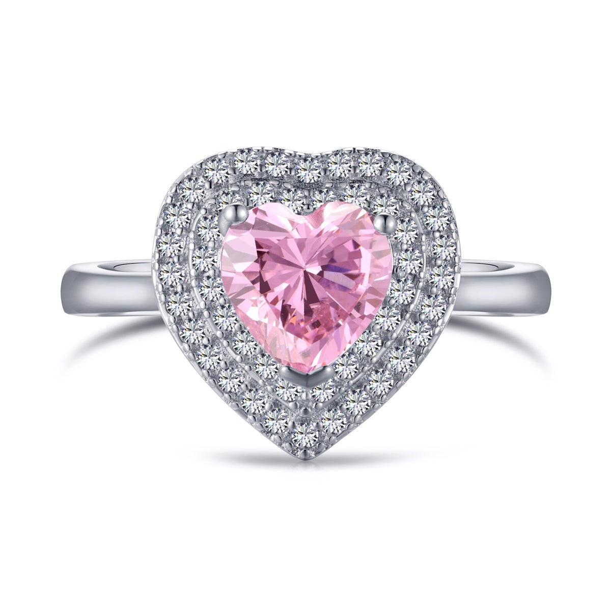 [Rose Tomorrow]Delicate Ebullient Heart Shape Wedding Ring